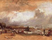 Richard Parkes Bonington Water Basin at Versailles oil painting artist